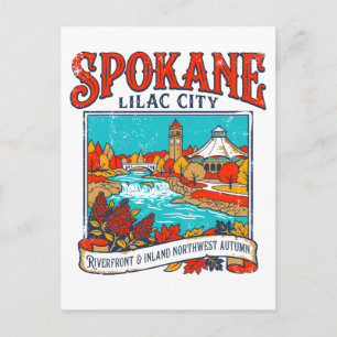 Spokane Lilac City Riverfront Herbstlandschaft Postkarte