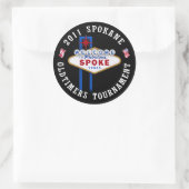 Spokane Oldtimers Puck Runder Aufkleber (Tasche)