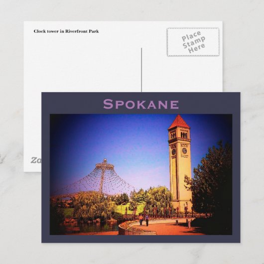 Spokane (Park) Postkarte (Vorne/Hinten)