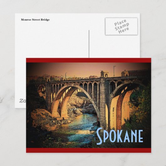 Spokane Postkarte (Vorne/Hinten)