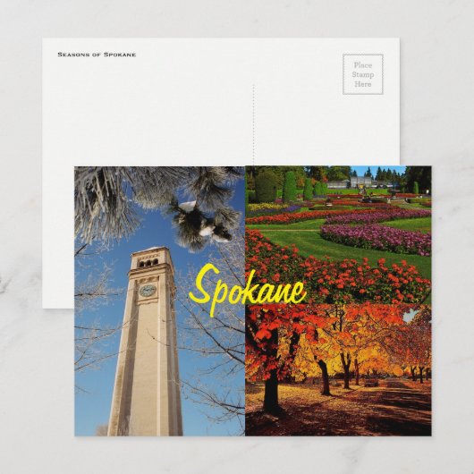 Spokane Postkarte (Vorne/Hinten)