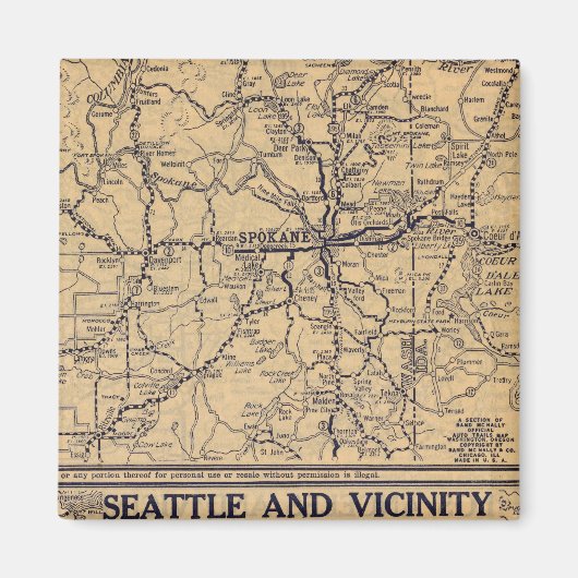 Spokane, Seattle Magnet (Vorne)