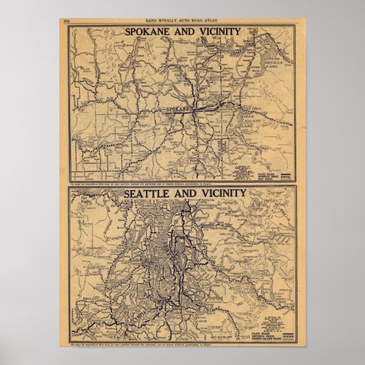 Spokane, Seattle Poster (Vorne)