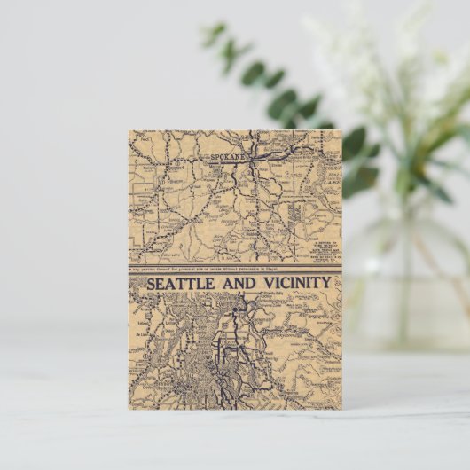 Spokane, Seattle Postkarte (Stehend Vorderseite)