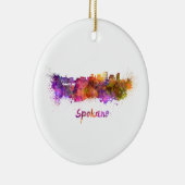 Spokane skyline im Watercolor Keramik Ornament (Rechts)