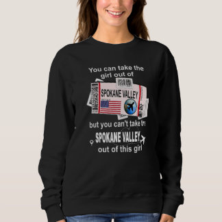 Spokane Valley Bordkarte Spokane Valley Mädchen Sweatshirt