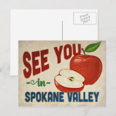 Spokane Valley Washington Apple - Vintag Postkarte (Vorne/Hinten)