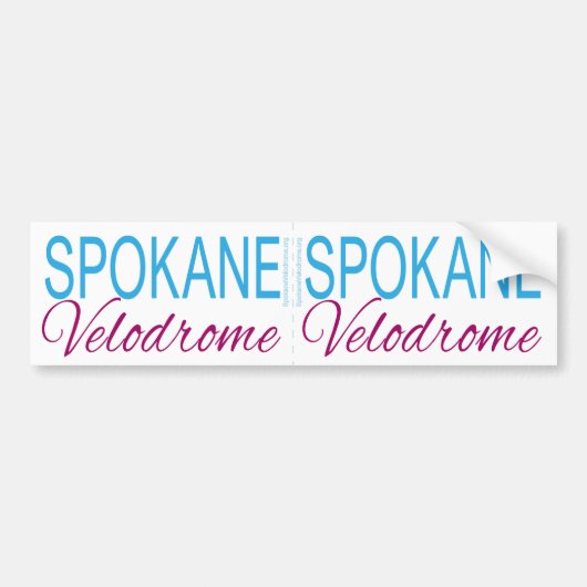 Spokane Velodrome 2 in einem Autoaufkleber (Vorne)