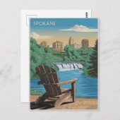Spokane Vintag Postkarte (Vorne/Hinten)