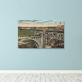 Spokane, WA - Abschluss der Pazifikbahn Gewerkscha Leinwanddruck (Insitu (Holzboden))