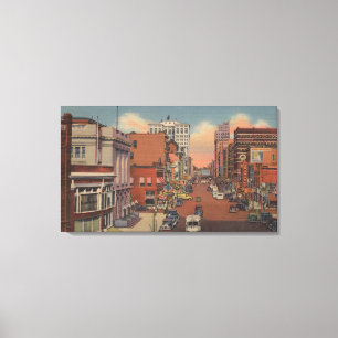 Spokane, WA - Ansicht von Flussufer-Allee Leinwanddruck
