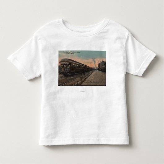 Spokane, WA - Ansicht von N. Pacific Train u. Kleinkind T-shirt (Vorderseite)