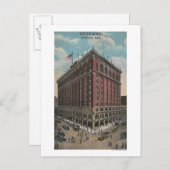 Spokane, WA - Aussicht auf das Hotel Davenport Postkarte (Vorne/Hinten)