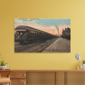 Spokane, WA - Aussicht auf den Nordpazifik-Zug und Leinwanddruck (Insitu (Wohnzimmer))