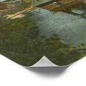 Spokane, WA - Blick auf den Fluss und die nahen Wa Poster (Ecke)