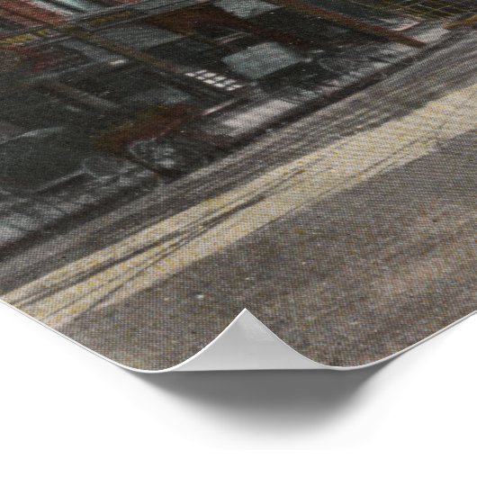 Spokane, WA - Blick auf die Riverside Ave. & Howar Poster (Ecke)