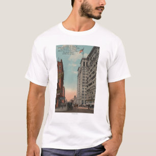 Spokane, WA - im Stadtzentrum gelegene Ansicht mit T-Shirt