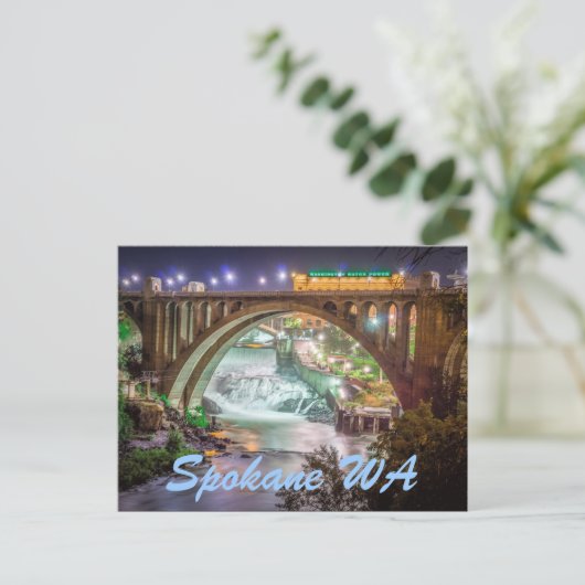 SPOKANE WA POSTKARTE (Stehend Vorderseite)