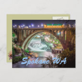 SPOKANE WA POSTKARTE (Vorne/Hinten)