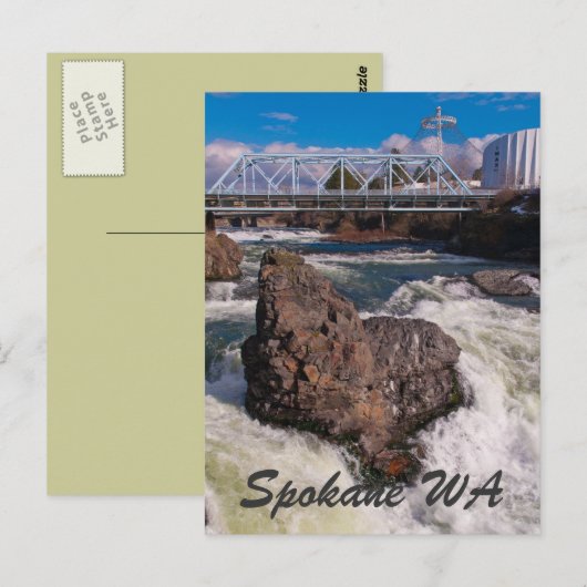 SPOKANE WA POSTKARTE (Vorne/Hinten)