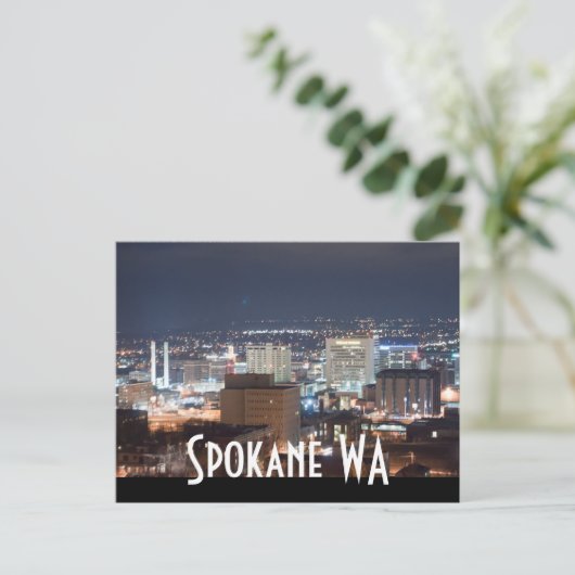 SPOKANE WA POSTKARTE (Stehend Vorderseite)