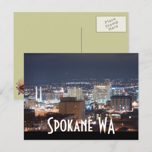 SPOKANE WA POSTKARTE (Vorne/Hinten)
