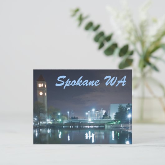 SPOKANE WA POSTKARTE (Stehend Vorderseite)