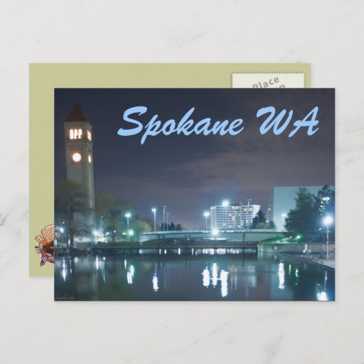 SPOKANE WA POSTKARTE (Vorne/Hinten)
