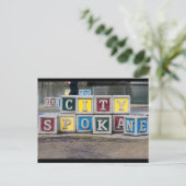 SPOKANE WA POSTKARTE (Stehend Vorderseite)