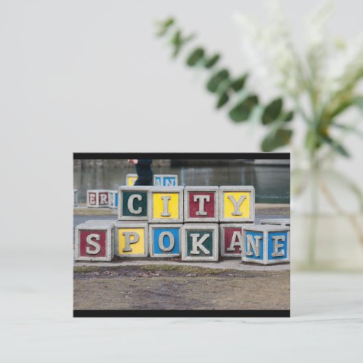 SPOKANE WA POSTKARTE (Stehend Vorderseite)
