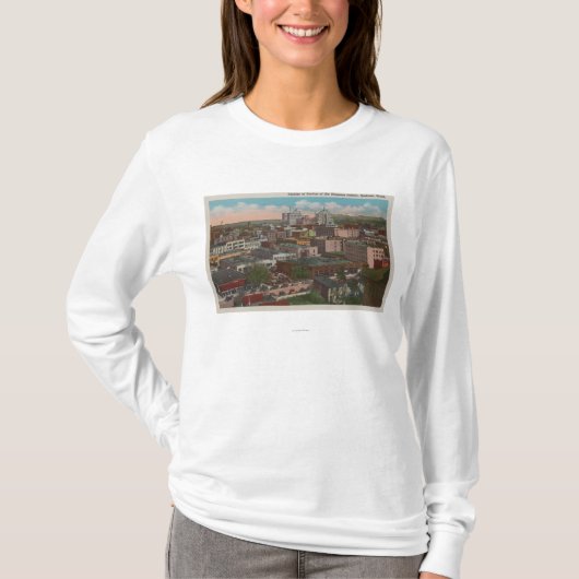 Spokane, WA - Skyline-Ansicht des Stadtzentrums T-Shirt (Vorderseite)