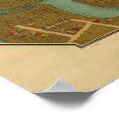 Spokane Washington 1905 Antike Panoramakarte Poster (Ecke)