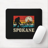 Spokane Washington Bigfoot Vintag Mountain Hunter Mousepad (Mit Mouse)