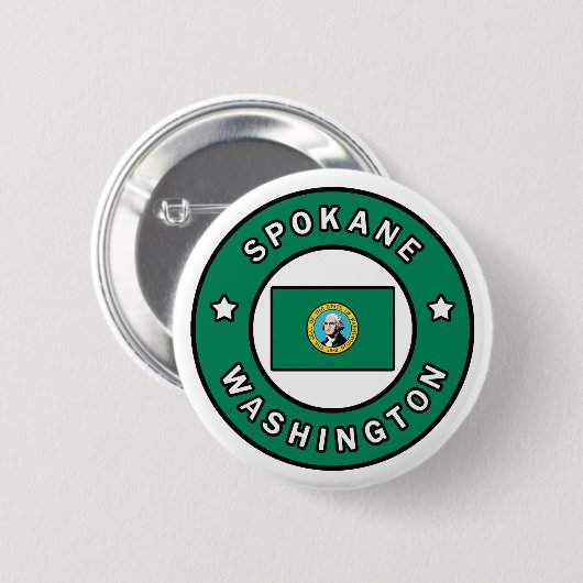 Spokane Washington Button (Vorne & Hinten)