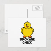 Spokane Washington Chick Postkarte (Vorne/Hinten)
