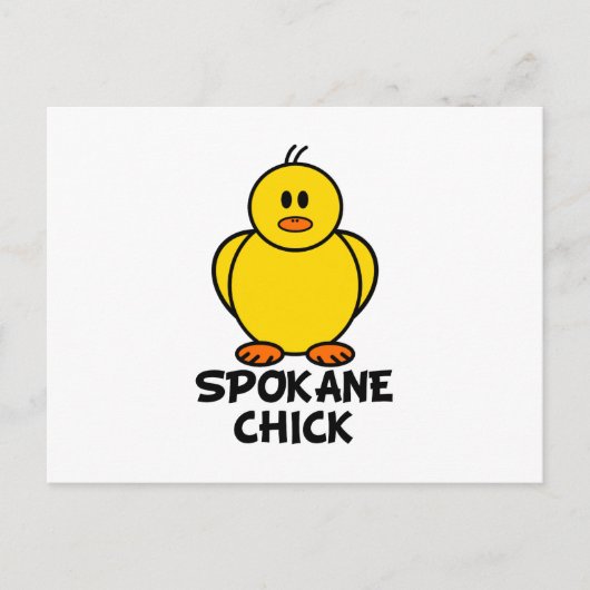 Spokane Washington Chick Postkarte (Vorderseite)