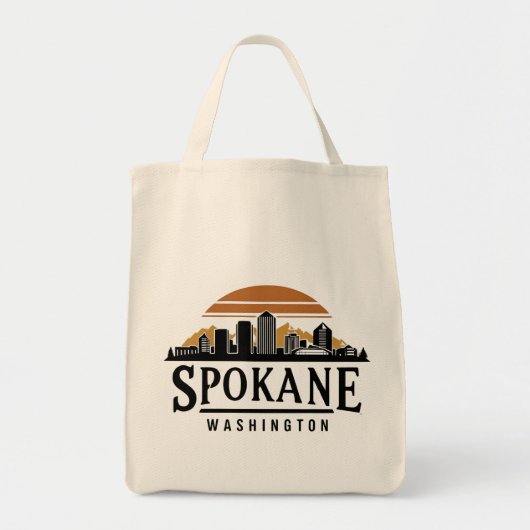 Spokane Washington DC Skyline Tragetasche (Vorne)