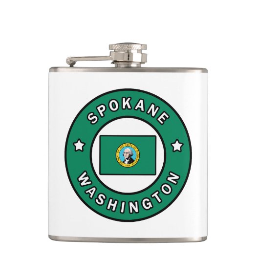 Spokane Washington Flachmann (Vorderseite)