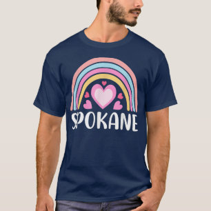Spokane Washington für Frauen Rainbow T-Shirt