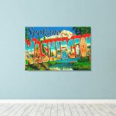 Spokane, Washington - Große Briefmarkenszenen 3 Leinwanddruck (Insitu (Holzboden))