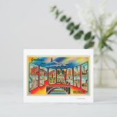 Spokane, Washington - Große Briefmarkenszenen 3 Postkarte (Stehend Vorderseite)