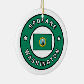 Spokane Washington Keramik Ornament (Rechts)