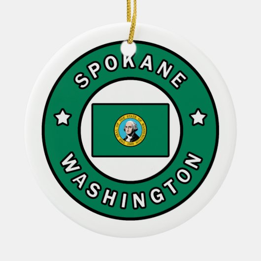 Spokane Washington Keramik Ornament (Vorne)