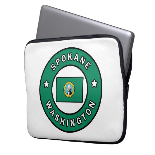 Spokane Washington Laptopschutzhülle (Vorderseite Links)