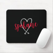 Spokane Washington Liebe Herz Handschrift Stil Mousepad (Mit Mouse)