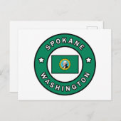 Spokane Washington Postkarte (Vorne/Hinten)