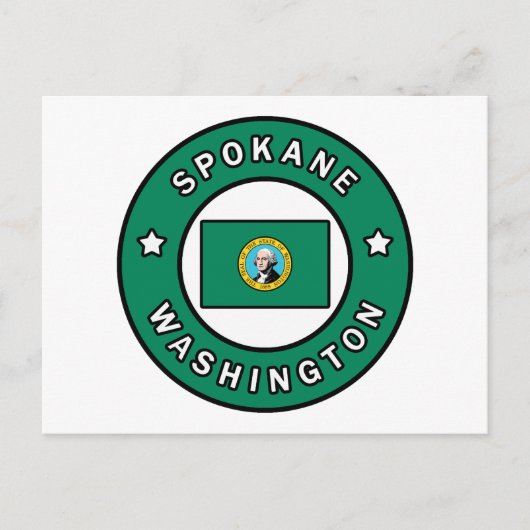 Spokane Washington Postkarte (Vorderseite)