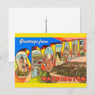 Spokane Washington Postkarte