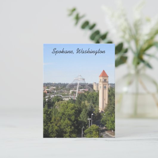 Spokane Washington Postkarte (Stehend Vorderseite)