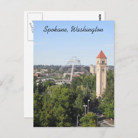Spokane Washington Postkarte (Vorne/Hinten)